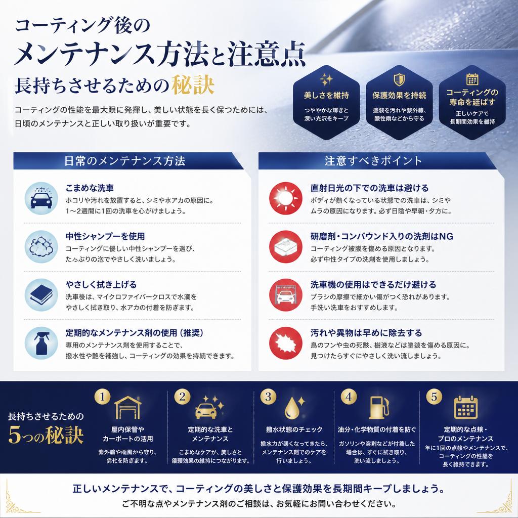 施工後のメンテナンス方法