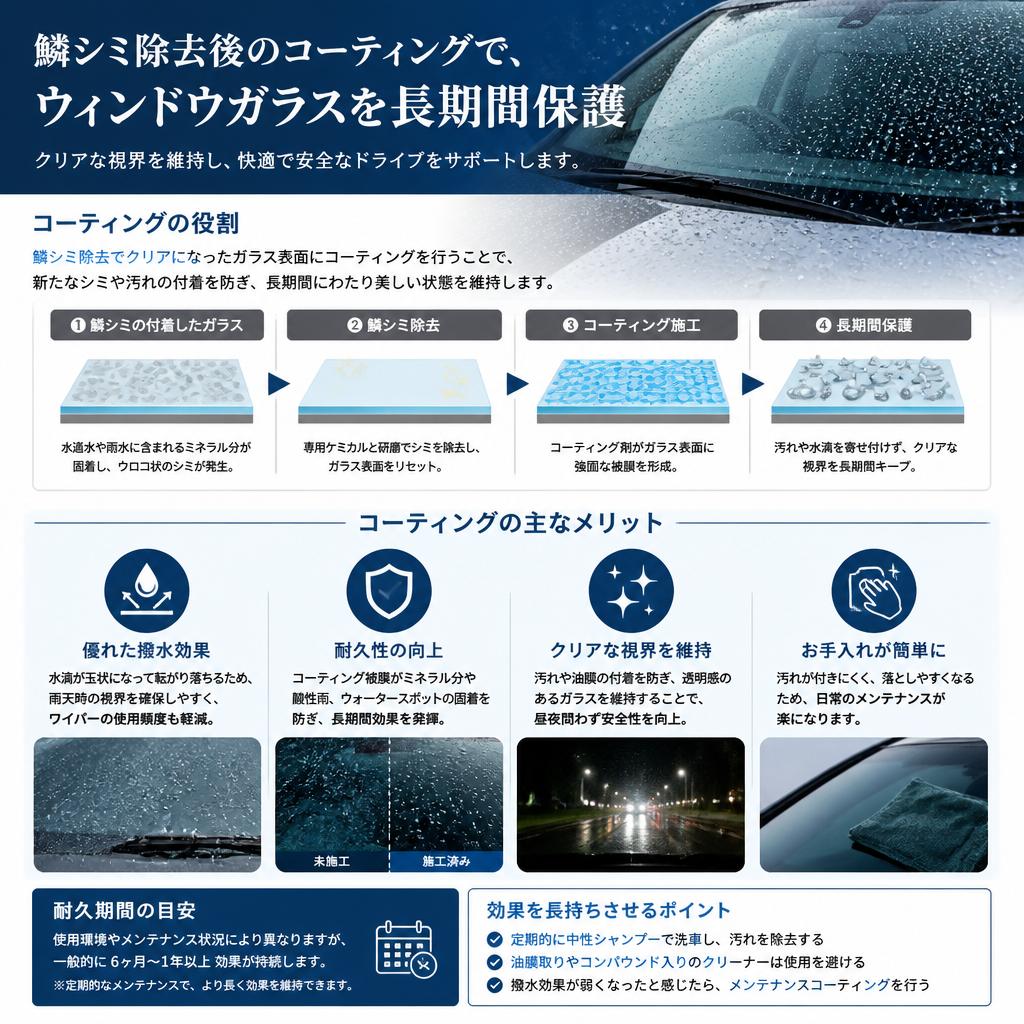 コーティングで持続する美しさ