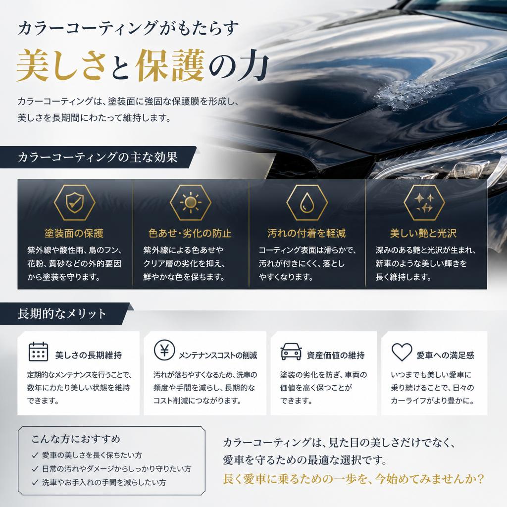 4. カラーコーティングのメリット