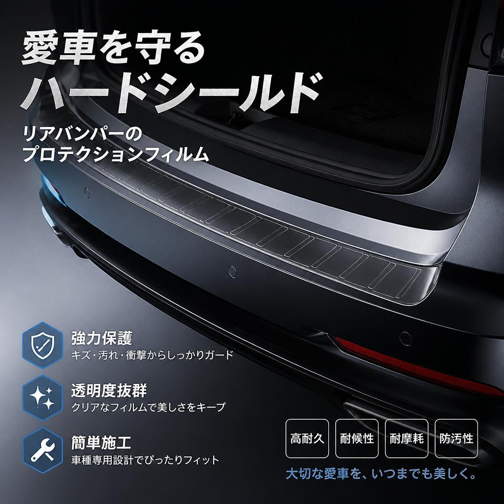 愛車を守るハードシールド、リアバンパーのプロテクションフィルム