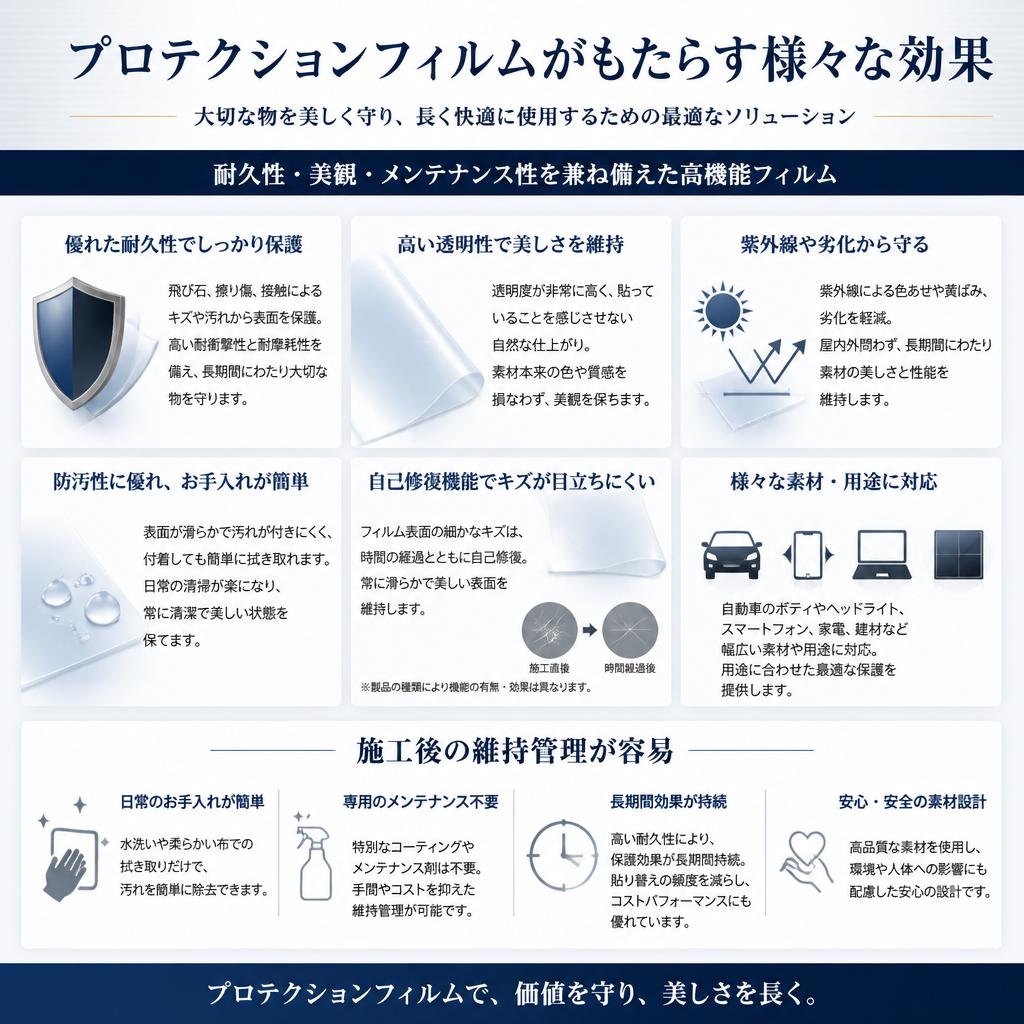 プロテクションフィルムの効果