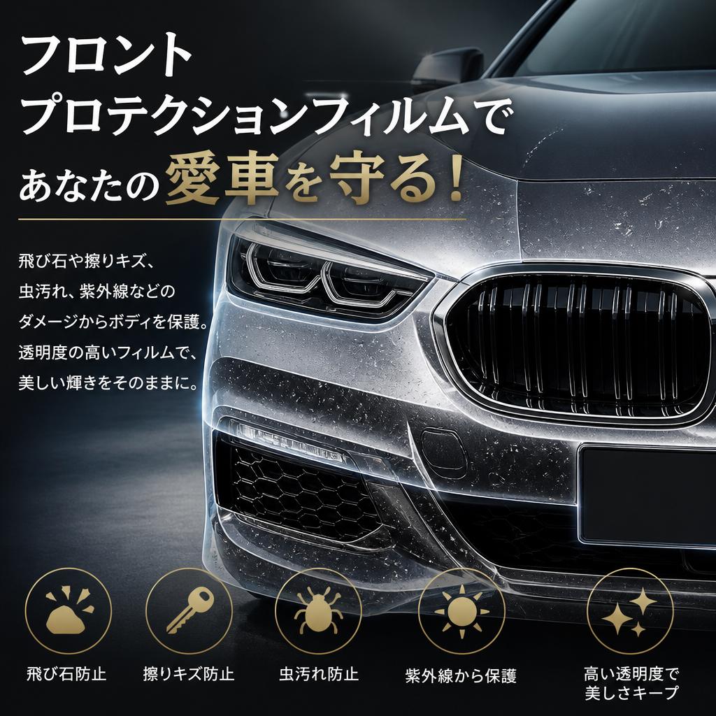 フロントプロテクションフィルムであなたの愛車を守る！