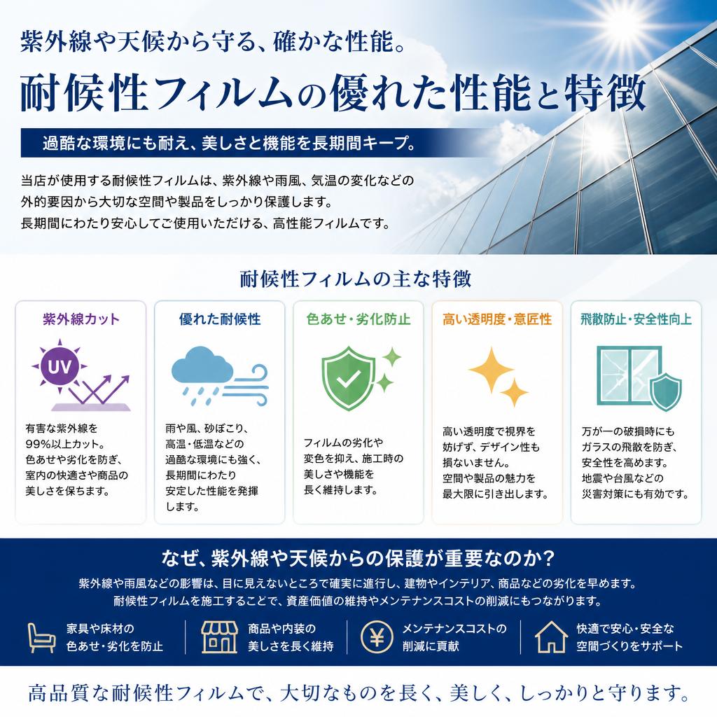 4. 耐候性フィルムの特長